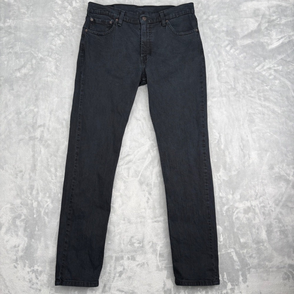 Levi's Jeans Mens 33x32 (Fits 33x31.5) Black 511 Slim Fit Dark Wash Classic - Picture 3 of 12